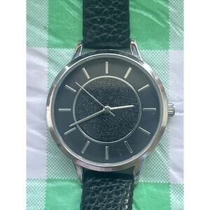 Charming Charlie Silver And Black Tone Women’s Quartz Watch